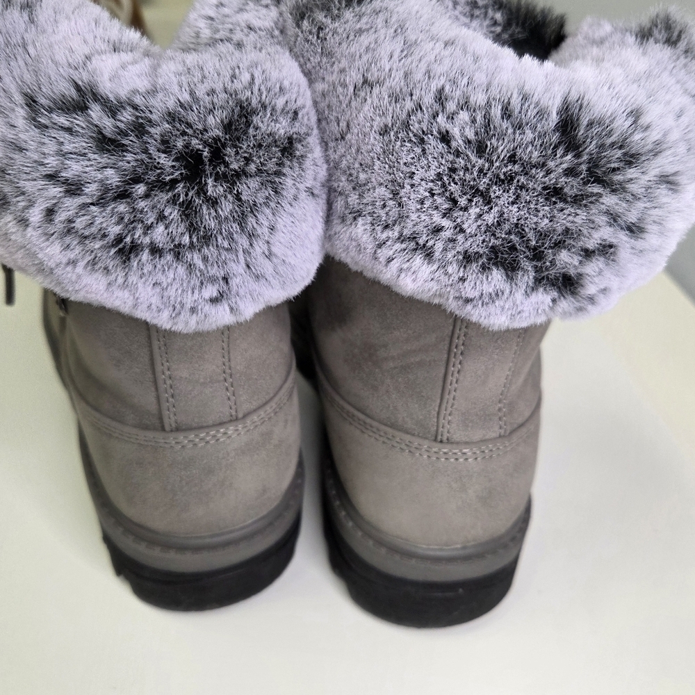 Lugz Gray Empire Hi-Fur Lace-Up Women’s Outdoor Winter Ankle Boots Size 7.5 - Picture 5 of 7